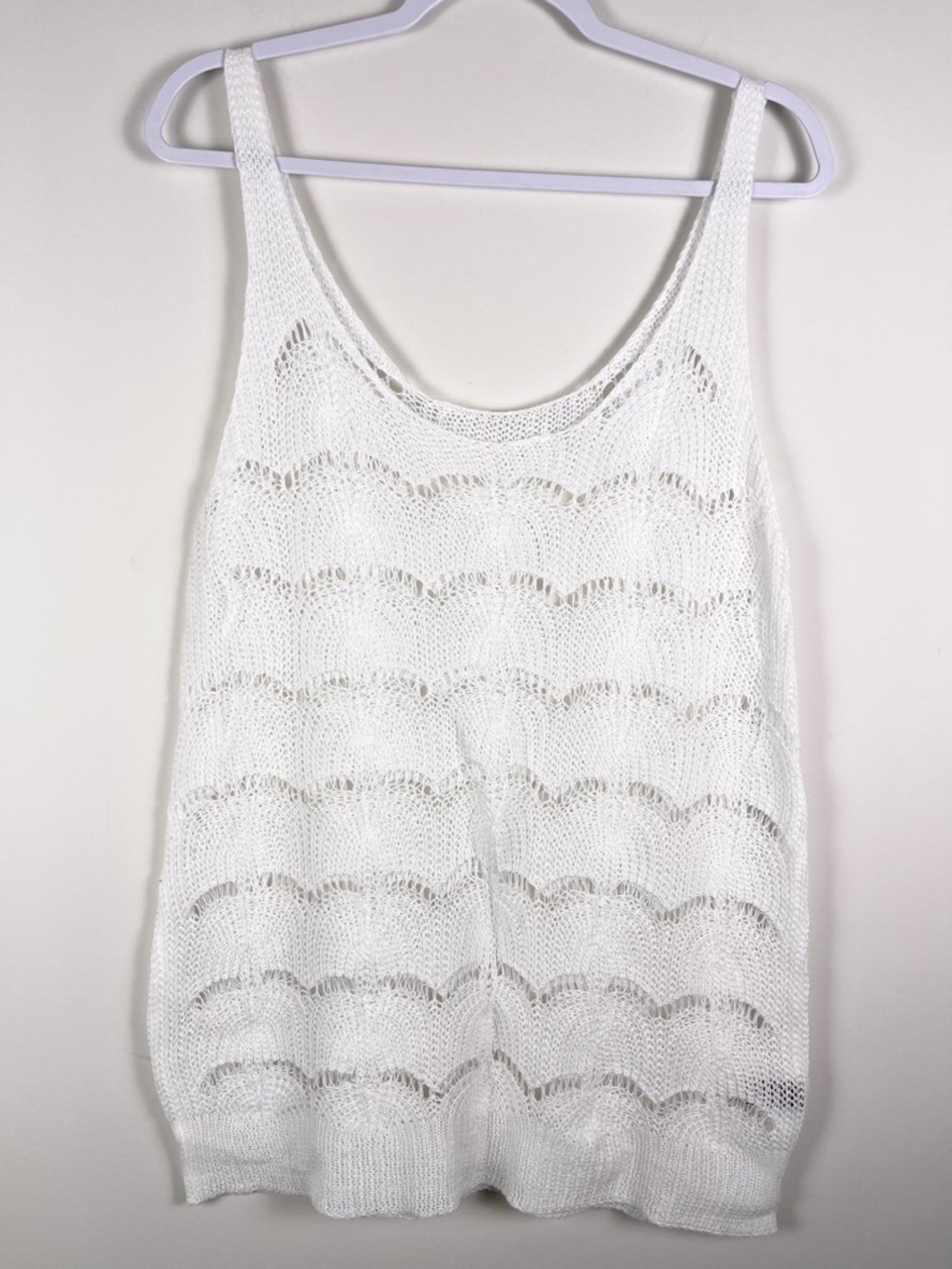 Womens Swimsuit Cover-up Tank Top Crochet Size Medium Festival Beachy Boho